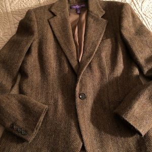 Womens wool herring bone jacket